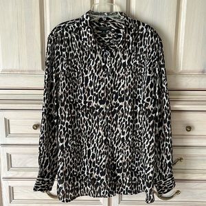 Banana Republic leopard print blouse
